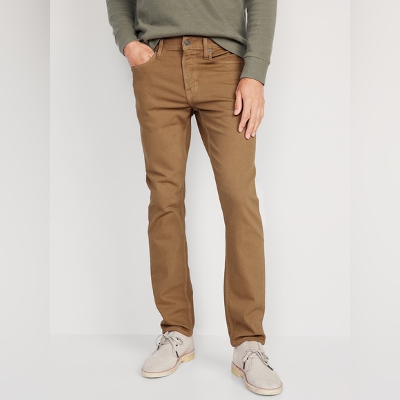 Old Navy Other - Old Navy Athletic Taper, Slim Built-In Flex, Dark Khaki Pants 29x32 New w/Tag